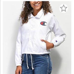 Champion White Crop Windbreaker